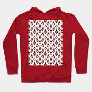 Large Dark Christmas Candy Apple Red Teardrop Ornaments Hoodie